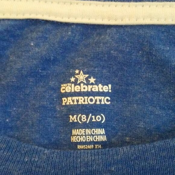 Ladies patriotic cat tee - size medium - Picture 2 of 3